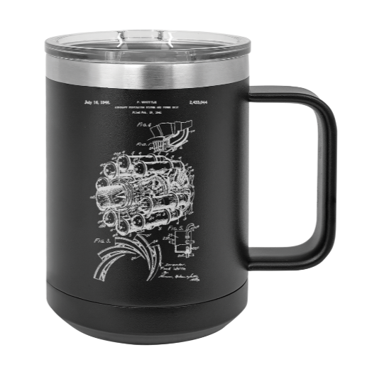 Whittle Jet Engine - MUG - engraved Insulated Stainless steel