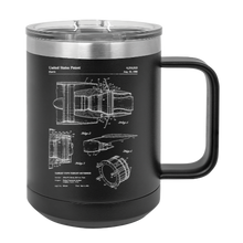 Load image into Gallery viewer, Jet Engine aviation thruster patent drawing - MUG - engraved Insulated Stainless steel
