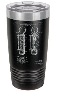 Barber Pole  - engraved Tumbler - insulated stainless steel travel mug