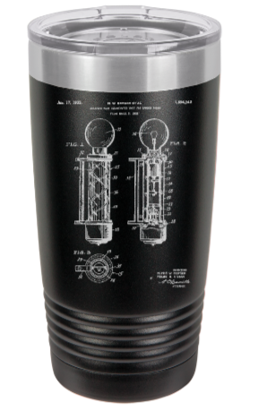 Barber Pole  - engraved Tumbler - insulated stainless steel travel mug