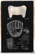 Load image into Gallery viewer, Baseball Glove Mitt patent drawing - Bottle Opener - Metal
