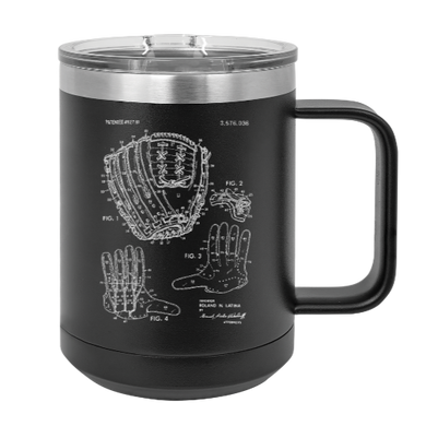 Baseball Glove Mitt  - MUG - engraved Insulated Stainless steel