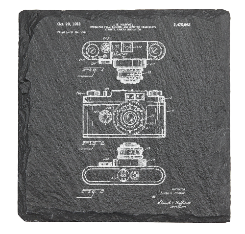 film Photography Camera - Laser engraved fine Slate Coaster