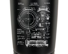 Cargar imagen en el visor de la galería, navigation Compass Patent Drawing  - engraved Tumbler - insulated stainless steel travel mug
