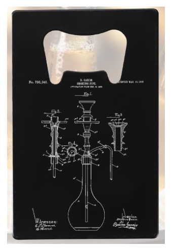 Hookah Patent drawing 1903 - Bottle Opener - Metal