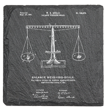 Load image into Gallery viewer, Scales of justice - Laser engraved fine Slate Coaster
