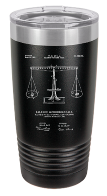 Scales of justice - engraved Tumbler - insulated stainless steel travel mug