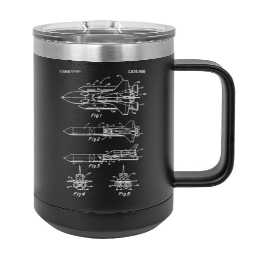 NASA Space Shuttle - MUG - engraved Insulated Stainless steel