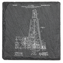 Cargar imagen en el visor de la galería, Oil rig Tower - Laser engraved fine Slate Coaster

