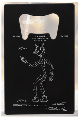 Reddy Kilowatt Electric man- Electrical Engineer - Bottle Opener - Metal