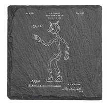 Load image into Gallery viewer, Reddy Kilowatt Electric man - Electrical Engineer - Laser engraved fine Slate Coaster
