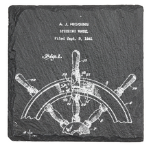 Charger l&#39;image dans la galerie, Wooden Ship Wheel Large - Laser engraved fine Slate Coaster
