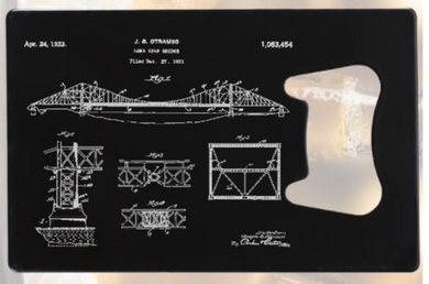 San Francisco Golden Gate Bridge engraved - Bottle Opener - Metal