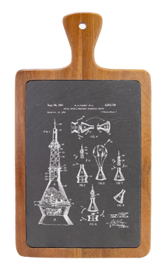 NASA Aerospace Aerial Capsule device - Engraved Slate & Wood Cutting board