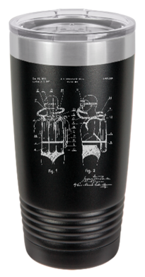 Scuba diving tank patent drawing - engraved Tumbler - insulated stainless steel travel mug