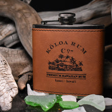 Cargar imagen en el visor de la galería, Leather Flask W/ Gift Box set - DESIGN YOUR OWN - Custom - Personalized
