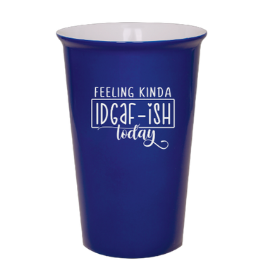 Feeling IDGAF Ish Today  - Blue Ceramic tumbler travel mug