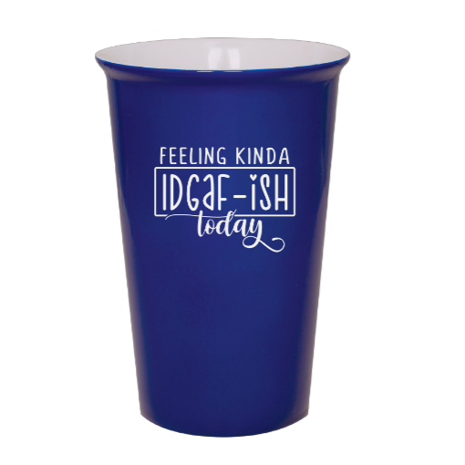Feeling IDGAF Ish Today  - Blue Ceramic tumbler travel mug