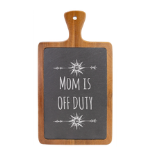 Cargar imagen en el visor de la galería, MOM is Off Duty - Slate &amp; Wood Cutting board
