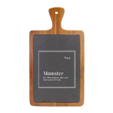 Cargar imagen en el visor de la galería, Momster - Slate &amp; Wood Cutting board
