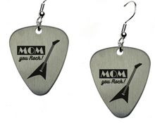 Load image into Gallery viewer, MOM you Rock - charm pendant Earrings
