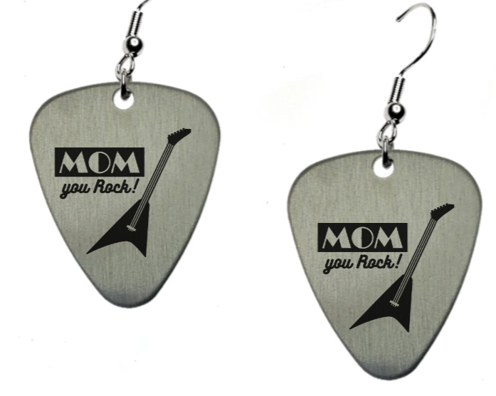 MOM you Rock - charm pendant Earrings