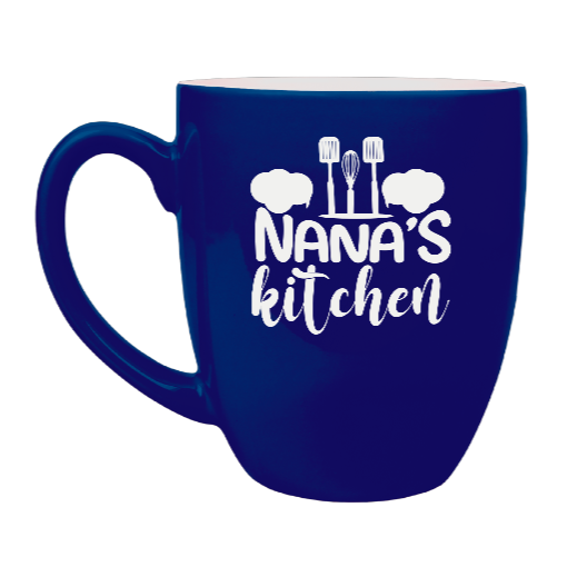 Nana's Kitchen - Engraved Blue Ceramic Coffee Mug