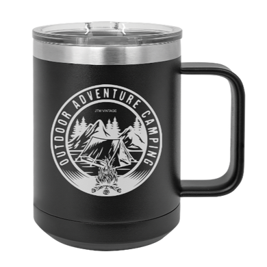 Outdoor, Adventure, Camping - MUG - engraved Insulated Stainless steel