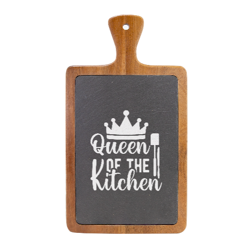 Queen of the kitchen - Slate & Wood Cutting board