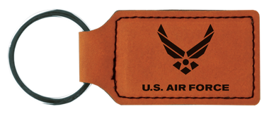USAF United States Air Force - Engraved leather keychain with giftbox